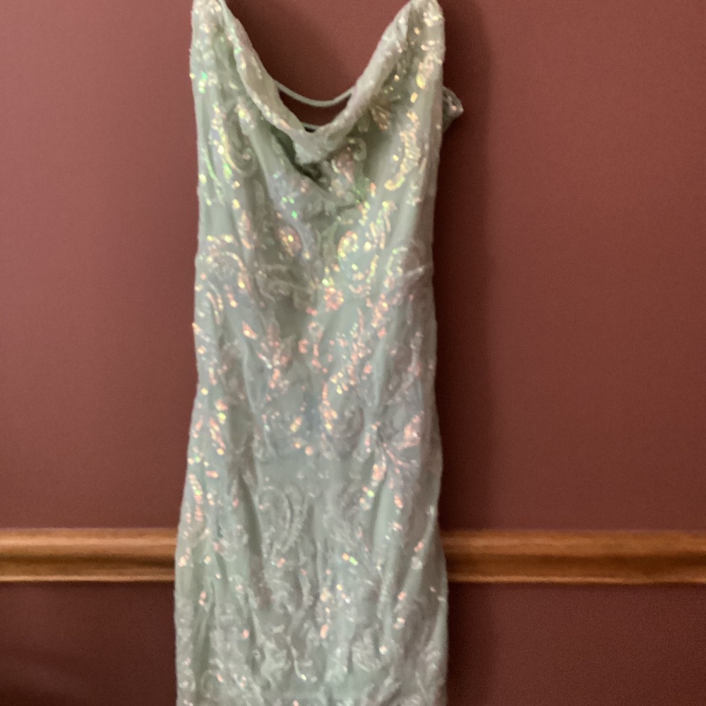 Green sequin Homecoming dress